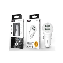 CARREGADOR DE CARRO INTELIGENTE COM 2 USB 12W MTK BRANCO CARREGADOR DE CARRO INTELIGENTE COM 2 USB 12W MTK BRANCO